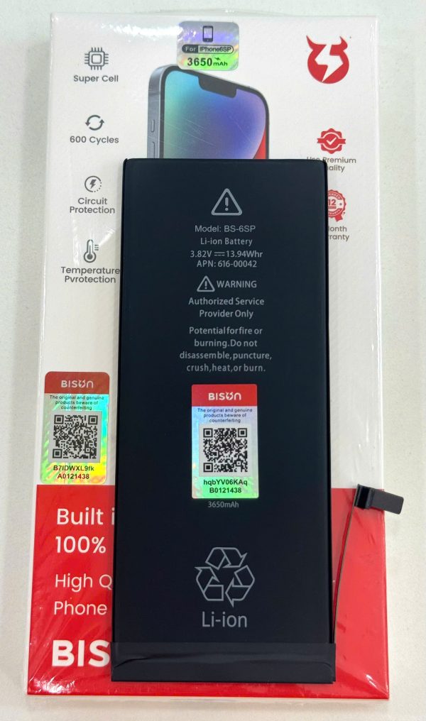 Pin Bison iPhone 6S Plus dung lượng 3650mAh